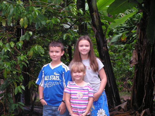 The kids in the Banana trees
