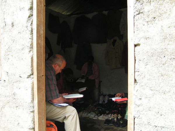 Alan in a Home study in Machame..