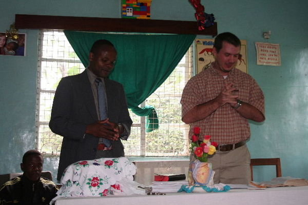 Brent Preaching at Machame