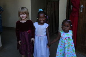 Gracie with Suzanna and Agape at church