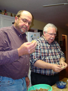 Teaching the elders to make Samosas