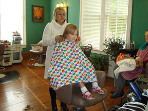 Gracie's 1st Beauty shop Cut...