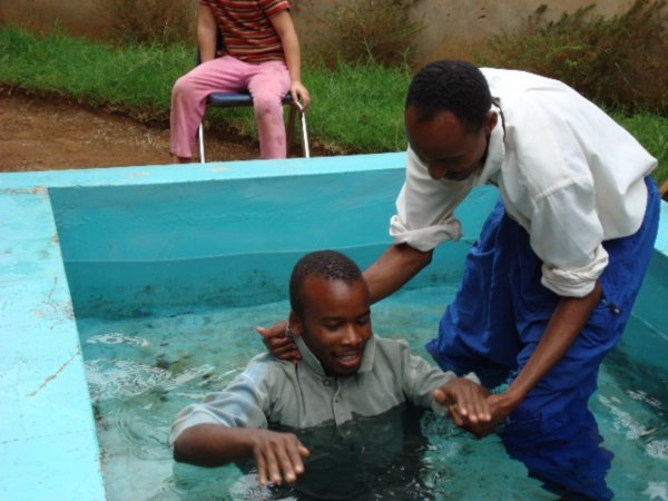 the 1st time Emmanuel ever baptized anyone...