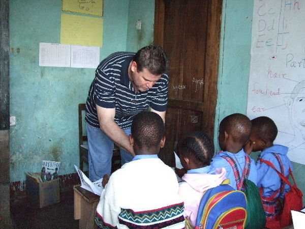 Greg working with the Nursery school