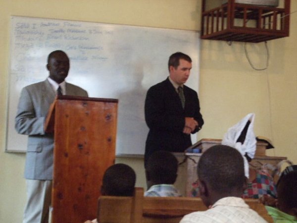 Brent preaching & Christopher translating