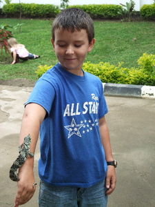 Garrett handling the Reptile....