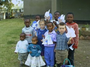 The kids growing up with their Tanzanian friends