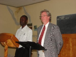 Gary Box preaching in Arusha