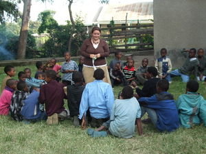 Julie teaching the Older kids Class