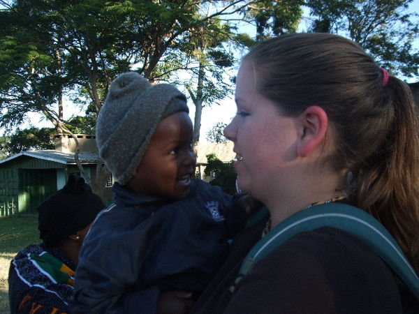 Rose Gilmore... playing with the kids at Arusha