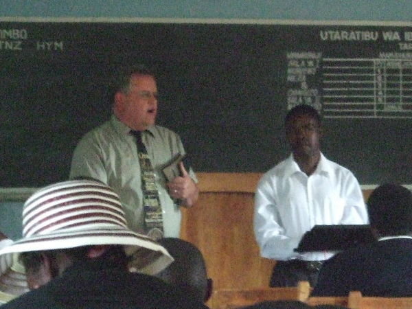Ralph preaching at Arusha
