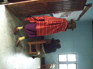 Our faithful Massai guard friend...