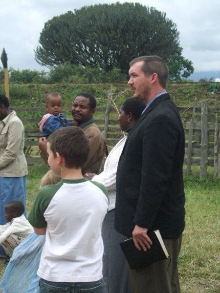 Brent & Garrett visiting in Arusha