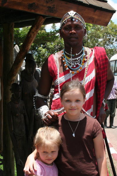 Your children with a Massai Warrior