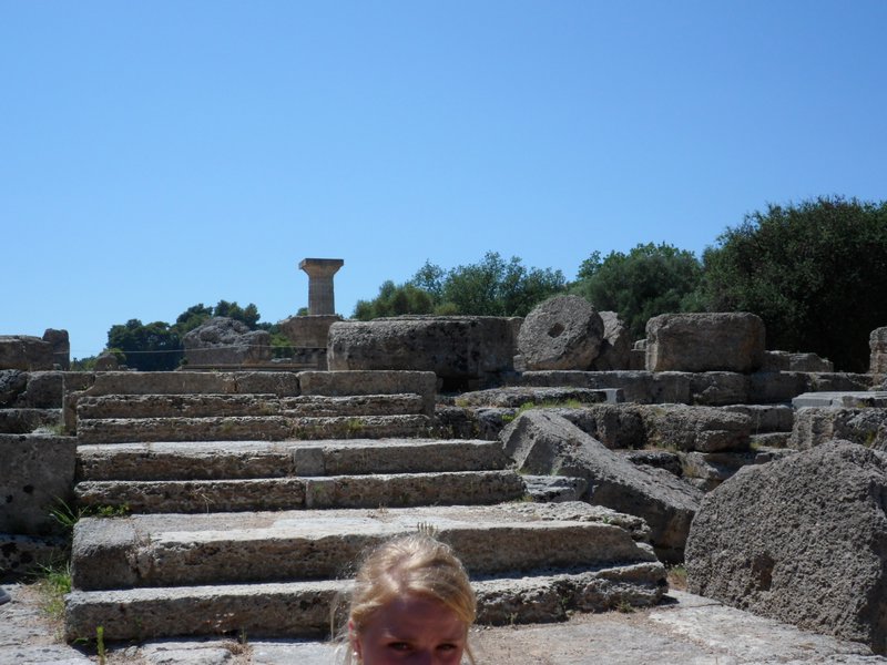Steps leading up to the great temple of Zeus.