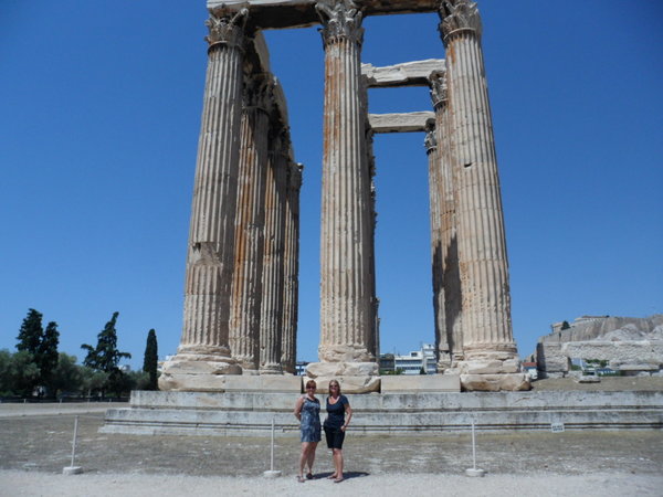 Heather and I in front of the temple of Zeus