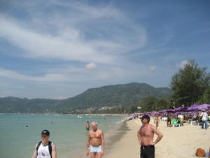 Phuket beach packed
