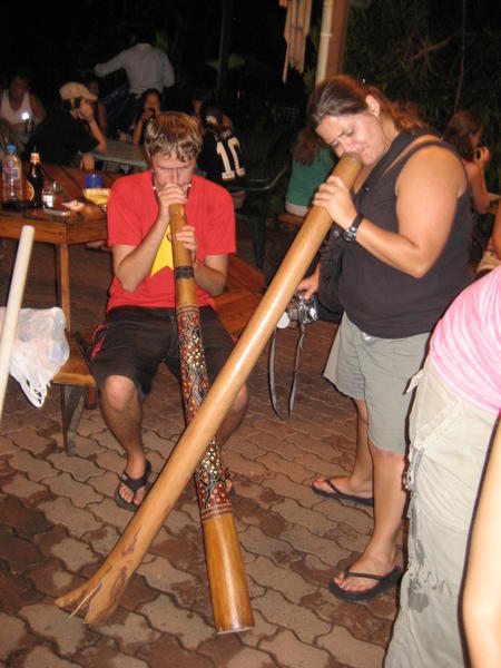Playin the diggeridoo