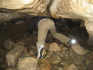 big arse Jonas gets stuck in cave