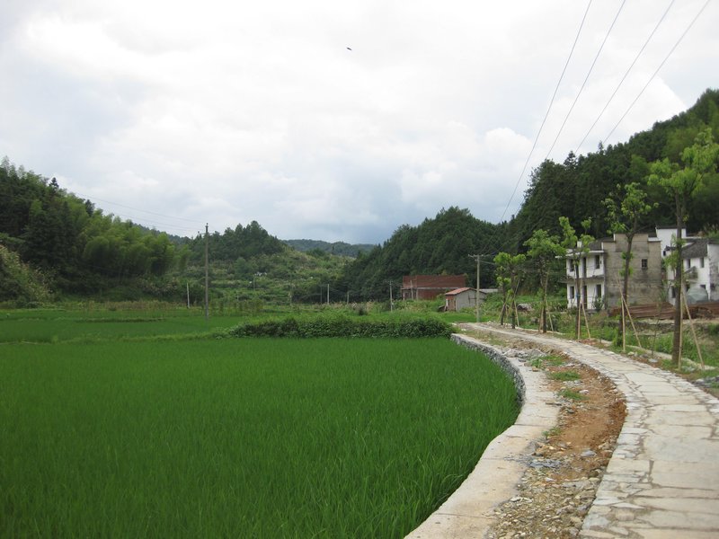 Han village, mountain view.