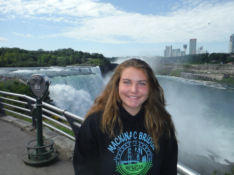 Megan at the falls
