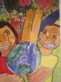 Paintings by Cambodian Children hoping for peace
