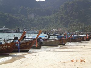 Longtail boats on Phi Phi