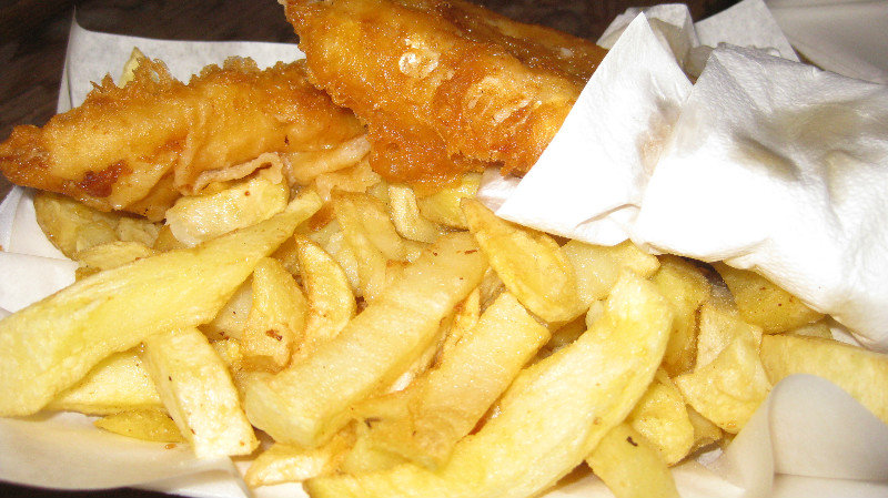 Traditional fish and Chips dinner