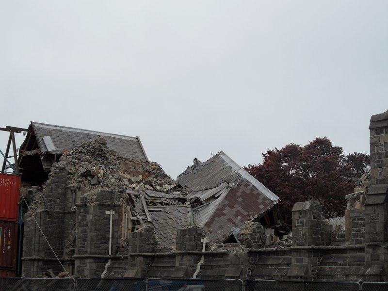 In the redzone of christchurch after the earthquake