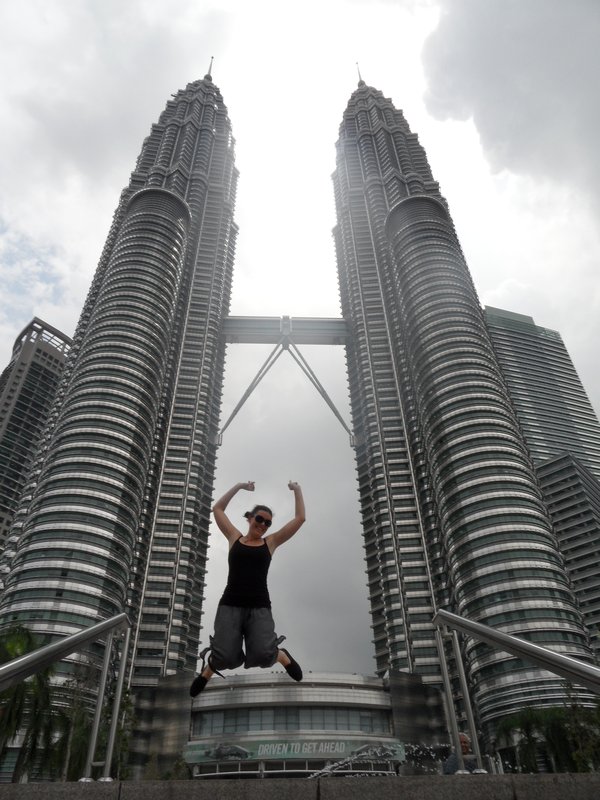 Jens jump pic at the Petronas towers
