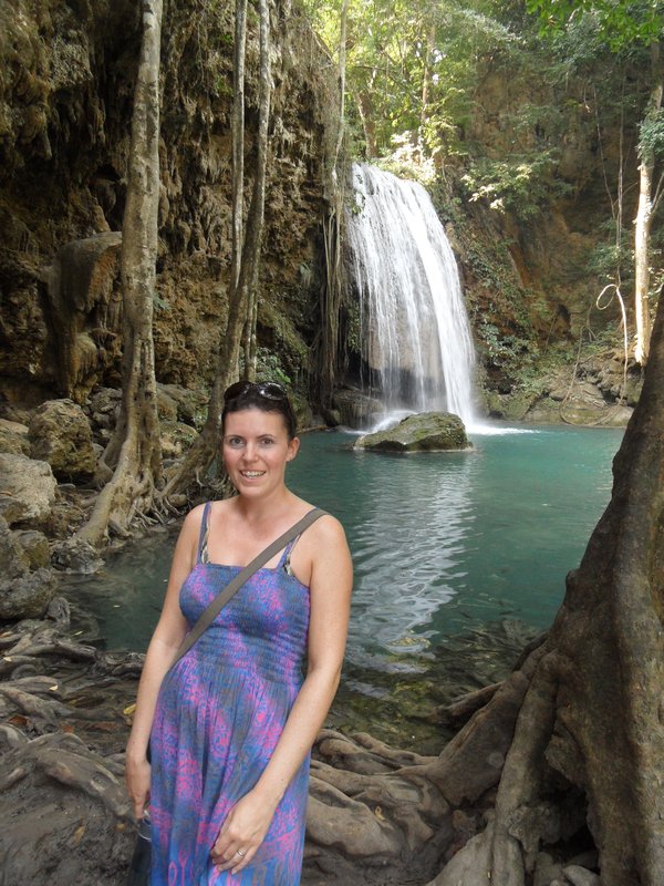 Jen at waterfall 4