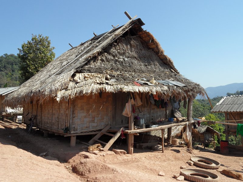 a typical Laos village house