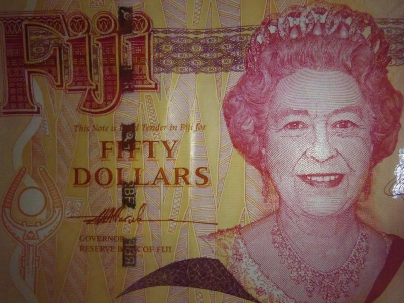 Everyone is so happy in Fiji... even the Queen is smiling!