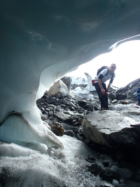Kev checking out an Ice Cave