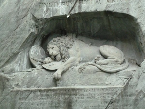 Famous Lion of Lucerne