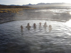 Hot Springs of very cold Uyuni