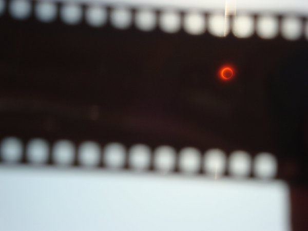 Eclipse through camera film