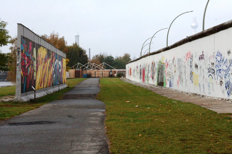 The Berlin Wall with 'no mans land'