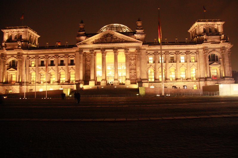 The Reichstag at night
