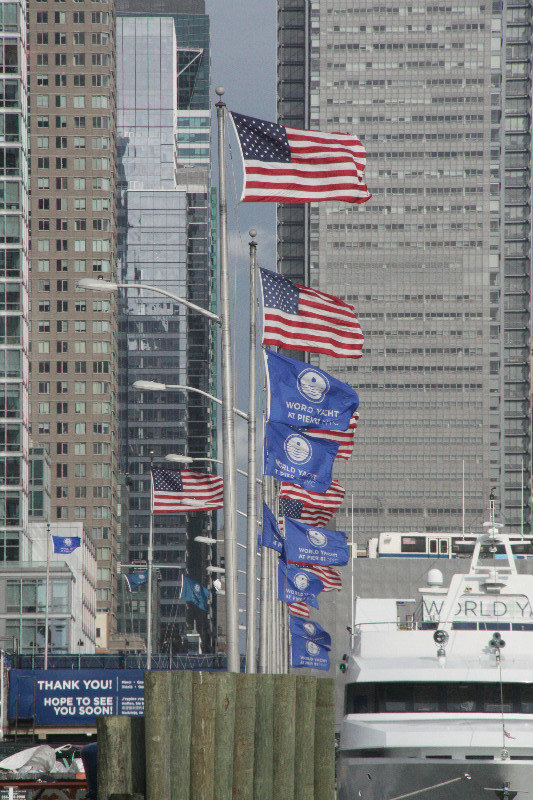 Independence Day Flags on one of the piers