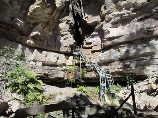 Entrance to the Amphithetre - narrow cavern in the middle of sandstone cliffs