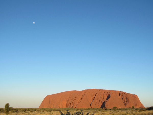 Uluru with Moon