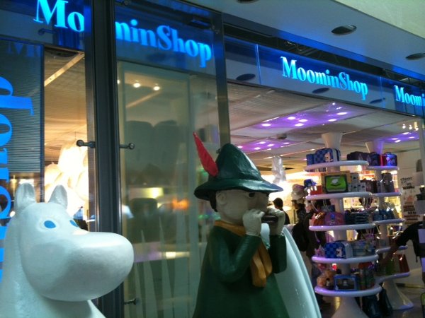 Moomin shop at the airport