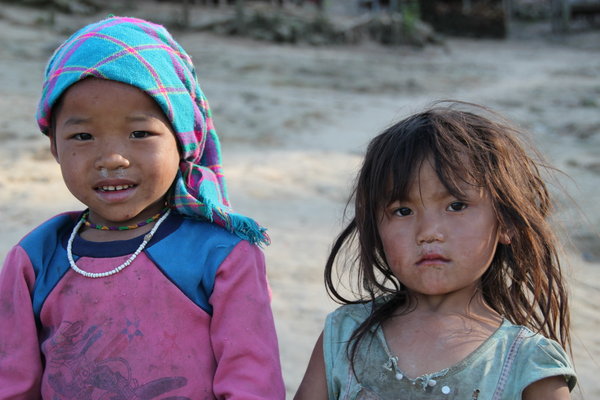 Akha kids - cute - Northern Laos