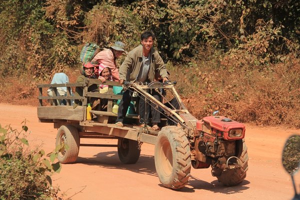 Villagers transport - Central Laos