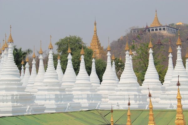 White Pagodas - Mandalay -Burma
