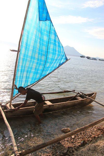 Traditional boat in Alor