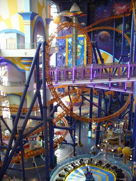 A typical KL shopping mall with roller coaster | Photo