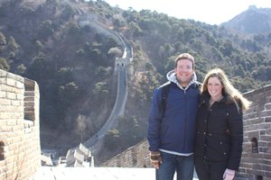 Our first few moments on the Great Wall!