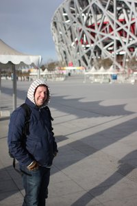 Colin at the Birds Nest, Olympic Park